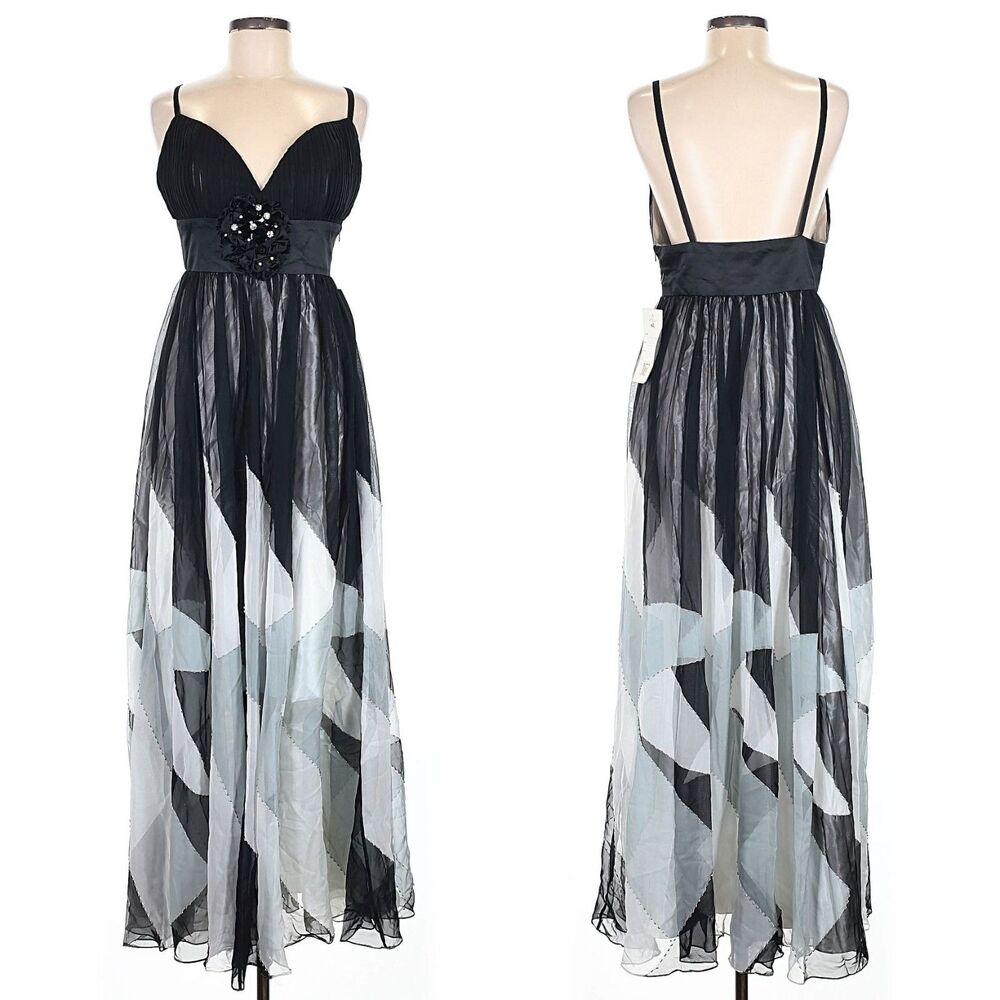 NWT Vintage Y2K Aspeed Prom Gown Maxi Dress Beaded Size Medium - Picture 2 of 14